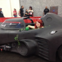 Poison Ivy has taken over the BatMobile at ComicPalooza 2014