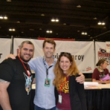 Sherif and Adrian with The Batman, Kevin Conroy